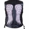 The Walking Dead Daryl Dixon Angel Wings Black Leather Vest