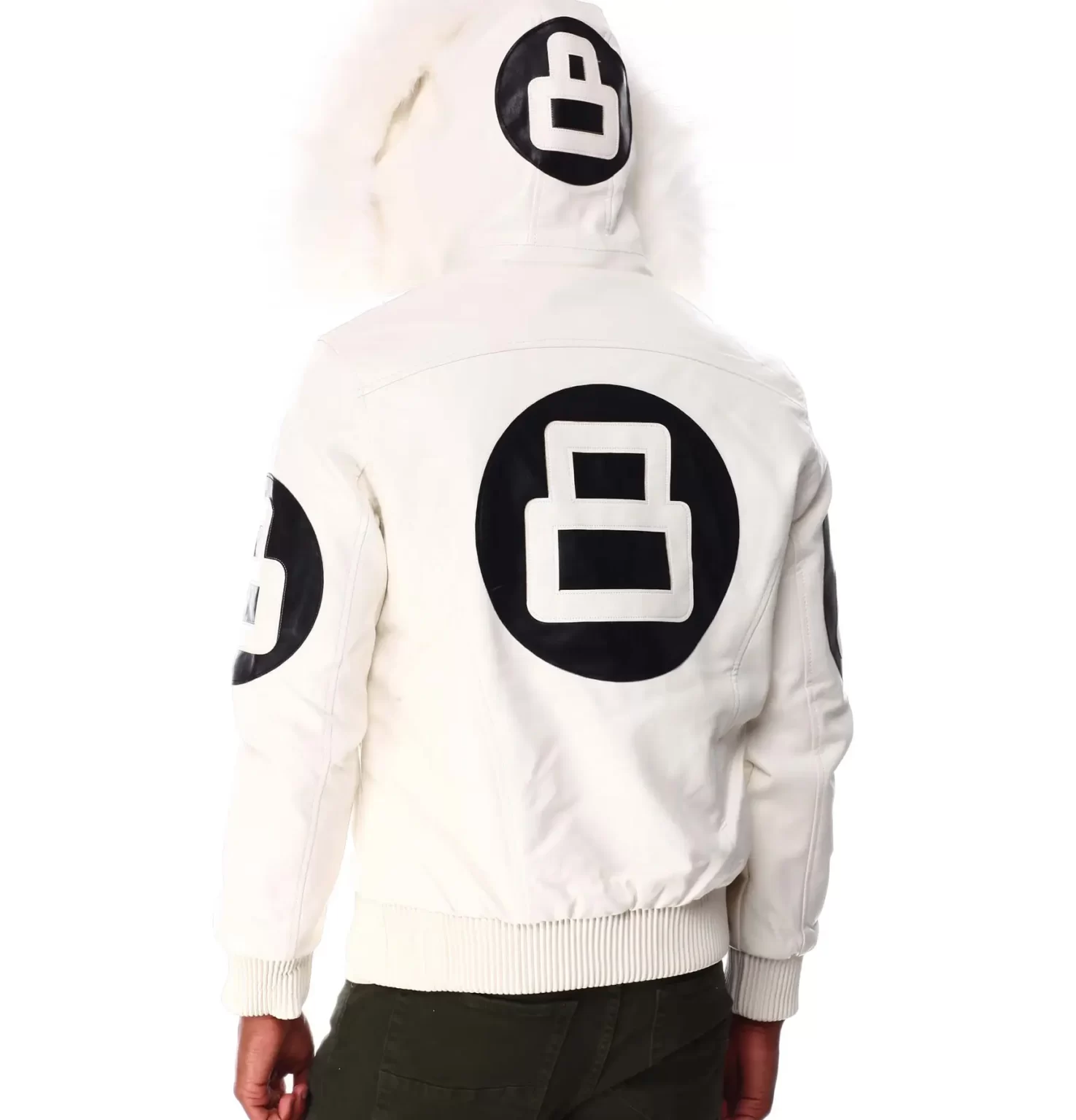 8-Ball-White-Hooded-Leather-Bomber-Jacket-05