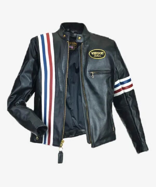 Captain America Easy Rider Usa Flag Leather Jacket-01