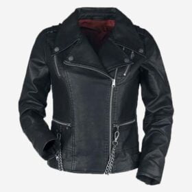 Hellfire Club Unisex Black Leather Jacket