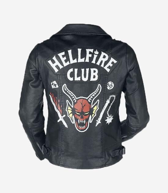 Hellfire Club Unisex Black Leather Jacket