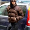 Kendall Jenner Brown North Face Puffer Jacket