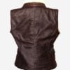 The Walking Dead Andrea Harrison Brown Leather Vest