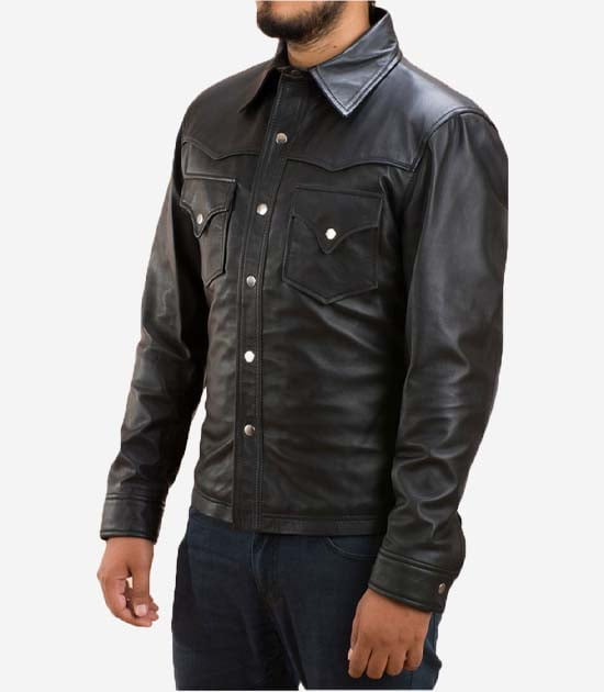 Walking Dead Governor Black Leather Jacket