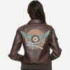 Captain Marvel Carol Danvers Flight Brown Bomber Jacket