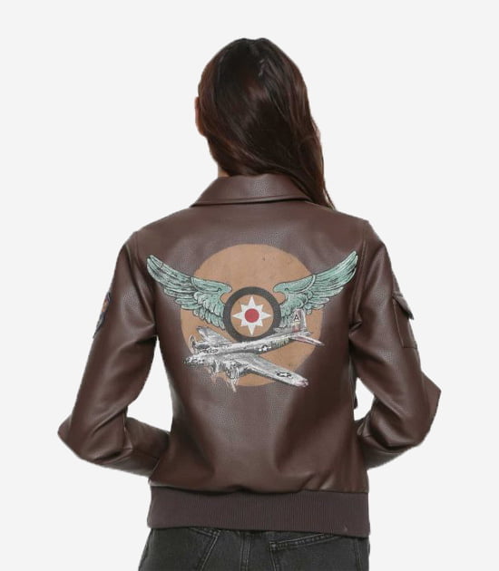 Captain Marvel Carol Danvers Flight Brown Bomber Jacket