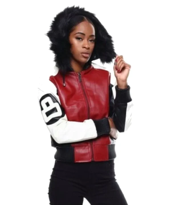 Womens-Red-8-Ball-Bomber-Leather-Jacket-02