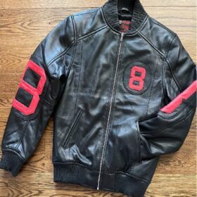 The Original 8 Ball Bomber Jacket Black/Red