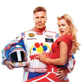 Ricky Bobby Wonder Jacket Racing White Faux Leather Jacket