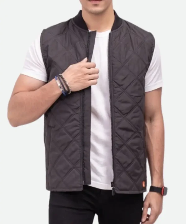 John Cena F9 Black Quilted Vest