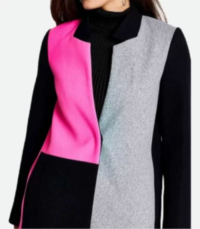 Lily Collins Emily In Paris Color Block Coat-01