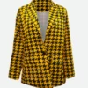 Lily Collins Emily In Paris Yellow Plaid Blazer