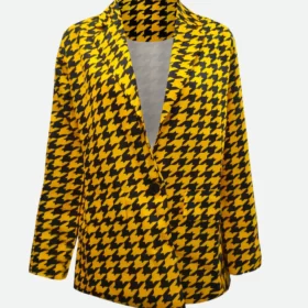 Lily Collins Emily In Paris Yellow Plaid Blazer