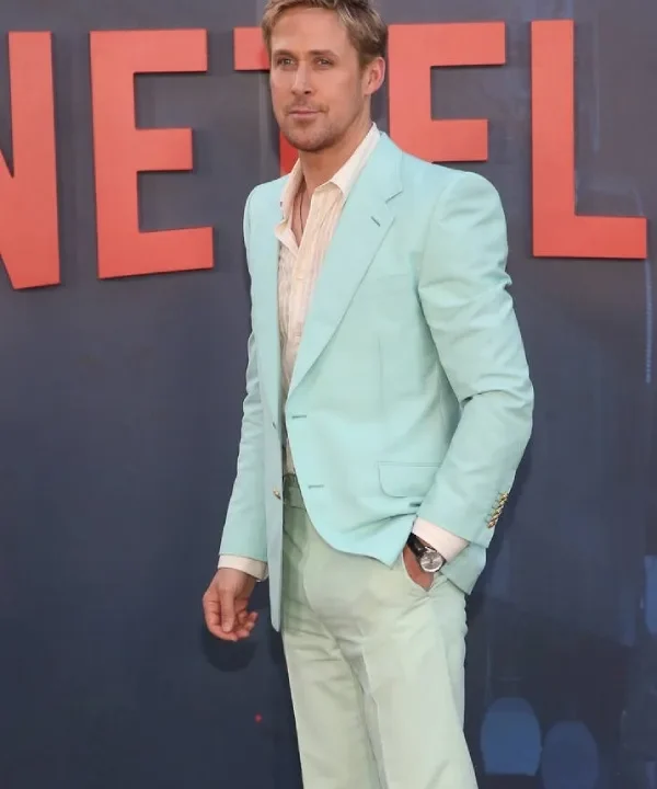 Ryan Gosling Barbie Blue Blazer-01