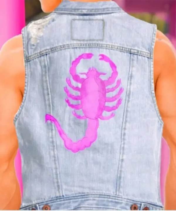 Ryan Gosling Barbie Blue Denim Vest-01