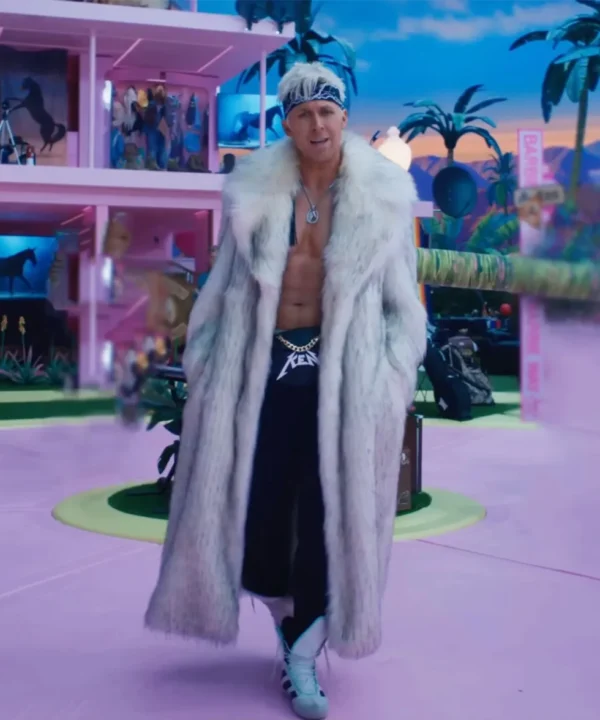 Ryan Gosling Barbie White Fur Coat-01