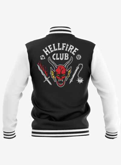 Stranger Things Hellfire Club Vintage Varsity Jacket-01