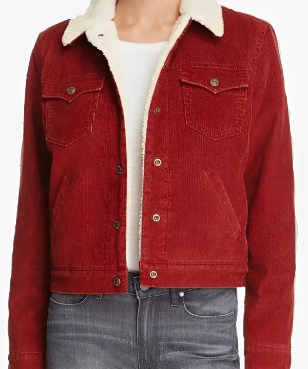 Stranger Things Nancy Wheeler Red Sherpa Jacket-01