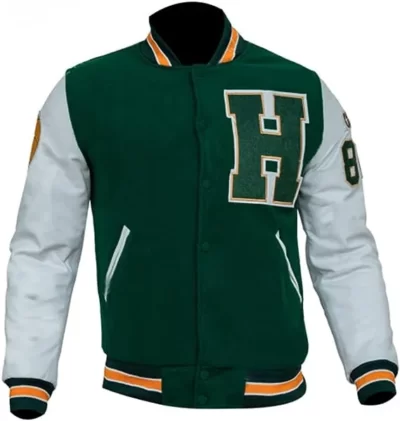 Stranger Things S4 Green BaseBall Varsity Jacket-01