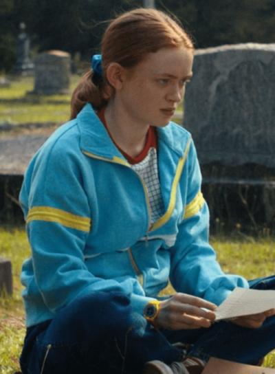 Stranger Things S4 Track Blue Jacket